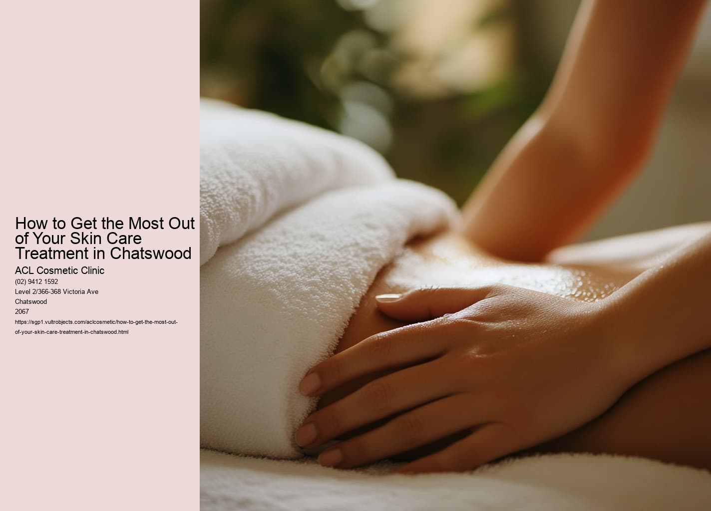 How to Get the Most Out of Your Skin Care Treatment in Chatswood