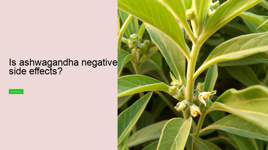 Is ashwagandha negative side effects?