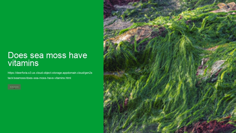 does sea moss have vitamins